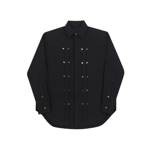 Long Sleeve Blind Stud Oversized Shirt