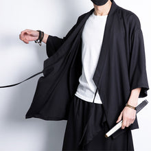 Load image into Gallery viewer, Three-quarter Sleeve Loose Tie Cardigan
