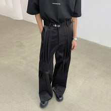 Load image into Gallery viewer, Three-dimensional Casual Metal Buckle Straight Trousers
