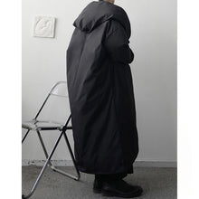 Load image into Gallery viewer, Hooded Cotton Loose Knee-length Cape Coat
