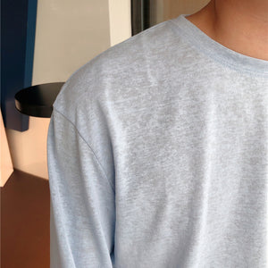 Loose Round Neck Solid Color Bottoming T-shirt