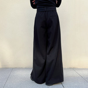 Retro Woolen Wide Leg Pants