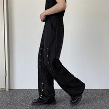 Load image into Gallery viewer, Metal Snap Button Wide-Leg Pants
