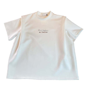Letter Print Shoulder Pads Short Sleeve T-Shirt