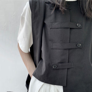 Irregular Strap Casual Vest