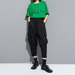 Large Pocket Casual Loose Harem Pants