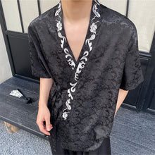 Load image into Gallery viewer, Summer Satin Jacquard Strappy Shirt
