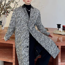 Load image into Gallery viewer, Sequined Suit Collar Loose Mid-length Coat
