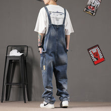 Load image into Gallery viewer, Retro Straight Loose Workwear Denim Overalls
