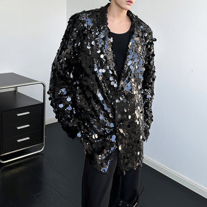 Sequined Reflective Stage Costume Sequins Blazer