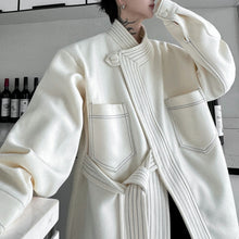 Load image into Gallery viewer, Winter Exposed Stitching Design Woolen Coat
