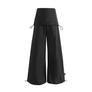 Fake Two-piece Slim Wide-leg Culottes Casual Pants