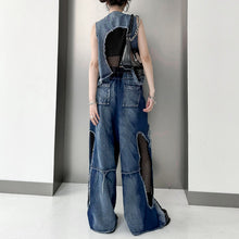 Load image into Gallery viewer, Patchwork Mesh Baggy Jeans
