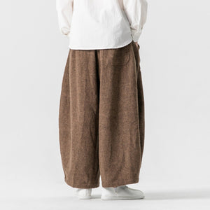 Retro Thick Woolen Loose Bloomers