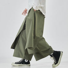 Load image into Gallery viewer, Japanese Style Flowing Straps Fake Two-piece Loose Casual Pants
