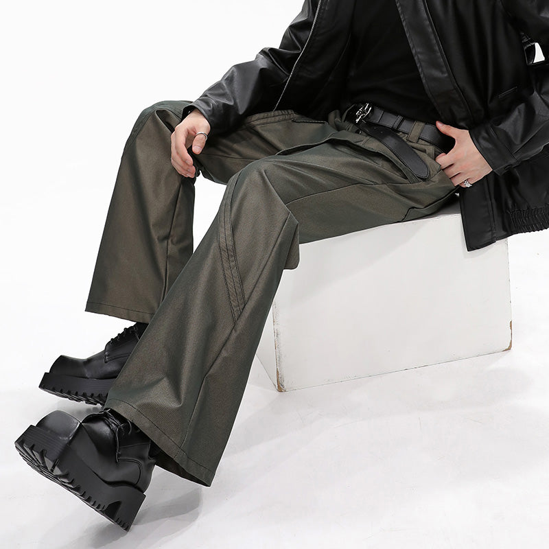 Casual Straight Leg Loose Bootcut Trousers