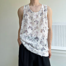 Load image into Gallery viewer, Butterfly Print Hollow Loose Vest
