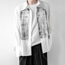 Load image into Gallery viewer, Loose Printed Casual Peak Collar Shirt
