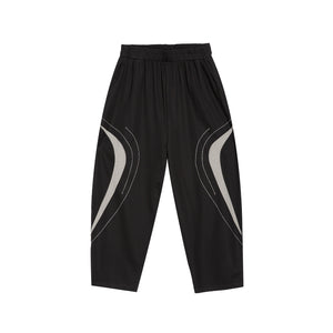 Spliced Semicircle Cropped Trousers