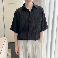 Load image into Gallery viewer, Summer Pleated Three-quarter Sleeve Shirt
