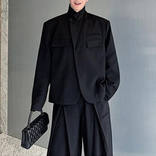 Load image into Gallery viewer, One-button Suit Jacket Pleated Wide-leg Pants Two-piece Suit
