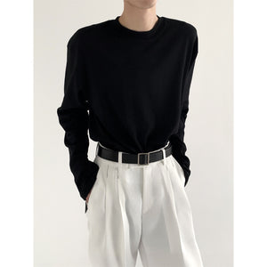 Soft Solid Color Loose Bottoming T-shirt