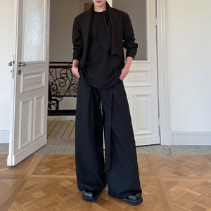 Casual Loose Floor-length Wide-leg Pants