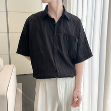 Load image into Gallery viewer, Summer Pleated Three-quarter Sleeve Shirt
