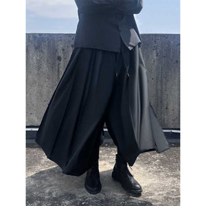 Black Casual Wide Leg Pants