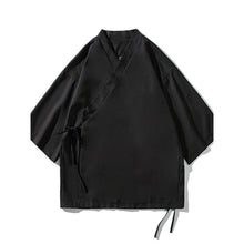 Load image into Gallery viewer, Three-quarter Sleeve Loose Tie Cardigan
