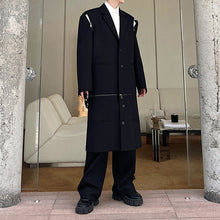 Load image into Gallery viewer, Deconstructed Multi-zip Detachable Trench Coat
