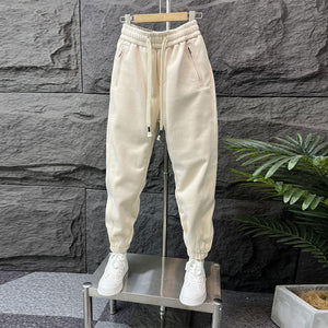 Solid Color Sports Sweatpants Cuffed Casual Loose Harem Pants