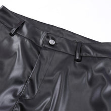 Load image into Gallery viewer, Dark Punk Pleated PU Leather Pants
