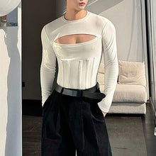 Load image into Gallery viewer, Tight-fitting Hollow Fishbone Waist T-shirt
