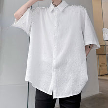 Load image into Gallery viewer, Hidden Texture Beaded Short-sleeved Shirt
