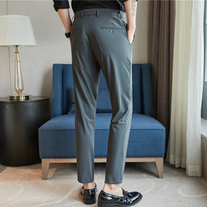 Casual Pants Thin Striped Slim Fit Trousers