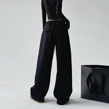 Load image into Gallery viewer, High Waist Wide Leg Thickened Straight Pants
