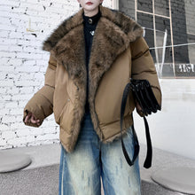 Load image into Gallery viewer, Faux Fur Plush Large Lapel Thick Warm Cotton Coat
