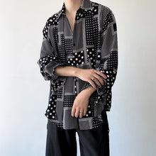 Load image into Gallery viewer, Black Polka Dot Lapel Shirt
