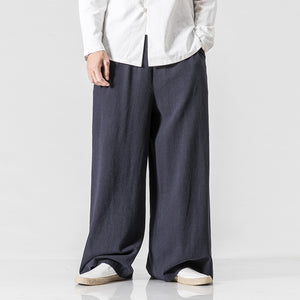 Linen Casual Loose Sports Wide-leg Pants