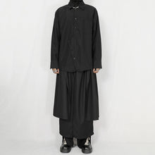 Load image into Gallery viewer, Black Asymmetrical Loose Long-sleeved Shirt
