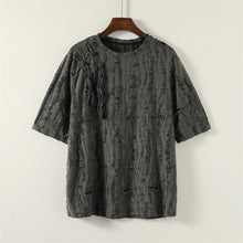 Load image into Gallery viewer, Buttoned Short-sleeved Vintage Hollow Top
