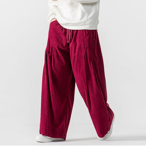 Corduroy Casual Thick Straight Wide-leg Pants