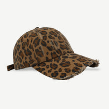 Load image into Gallery viewer, Leopard Print Ripped Baseball Cap
