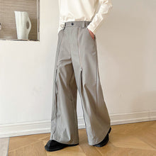 Load image into Gallery viewer, Zippered Retro Straight Casual Wide Leg Trousers
