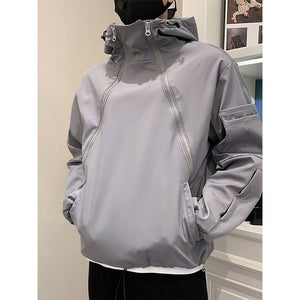 Men's Loose Hooded Workwear Casual Jacket