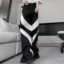 Load image into Gallery viewer, Black and White Contrast Loose Straight Trousers
