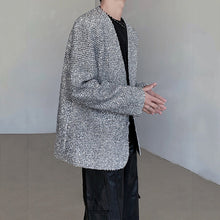 Load image into Gallery viewer, Shiny Silver Collarless Jacket
