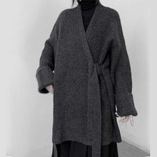 Load image into Gallery viewer, Winter Belted Knitted Wool Coat
