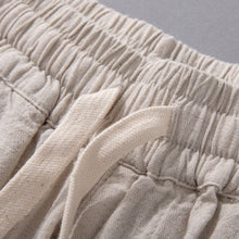 Load image into Gallery viewer, Linen Wide-leg Thin Elastic Waist Trousers
